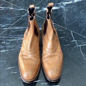 Men’s Sergio Rossi leather slip on boots